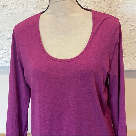 Lululemon Women's Yogini 5 Year Long Sleeve Tee Heathered Regal Plum - Picture 5 of 9